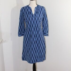 Katherine Way, Geometric Shift dress 3/4 length sleeve